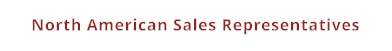 North American Sales Representatives